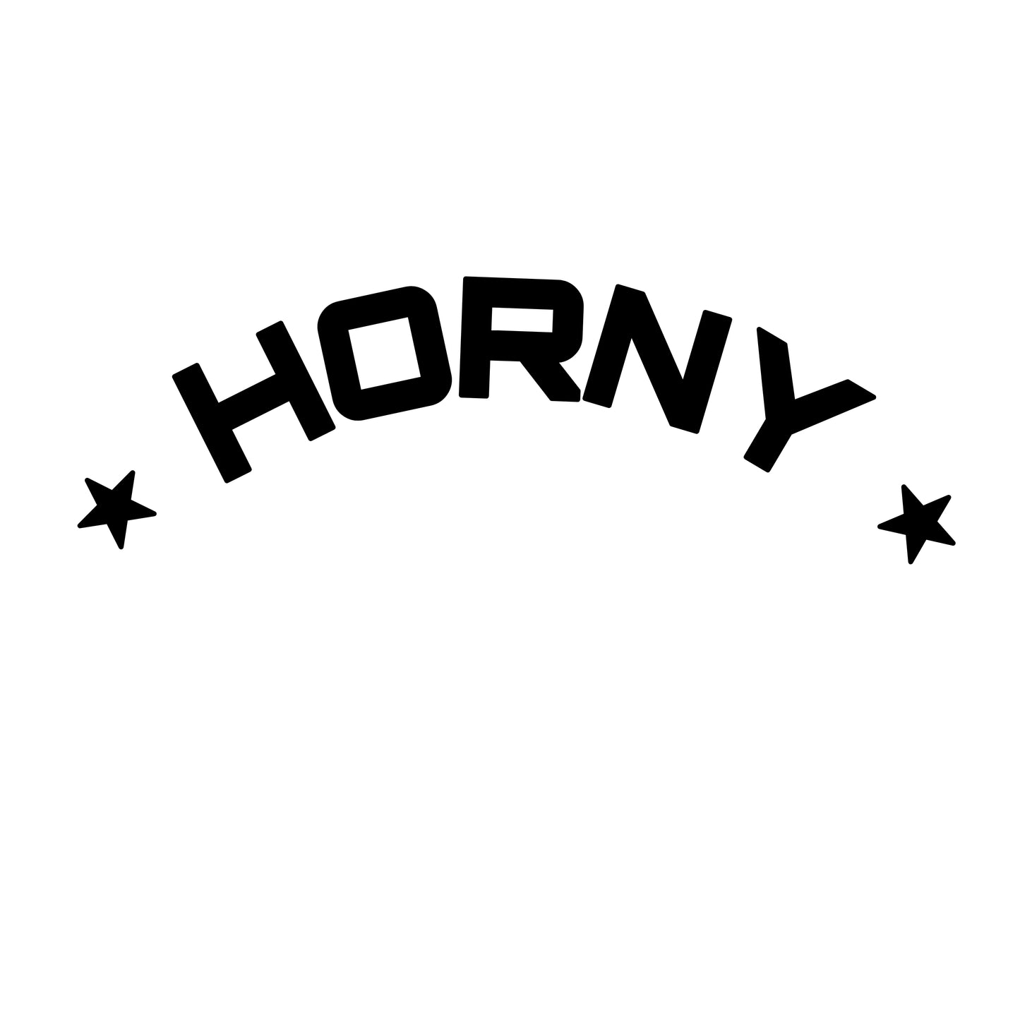 Horny Curved | Heckscheibensticker