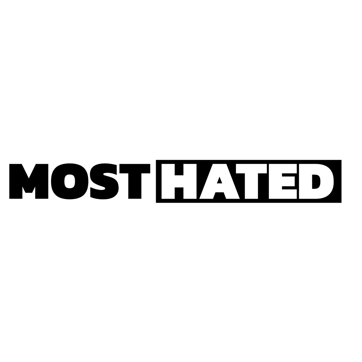 Most Hated | Heckscheibensticker