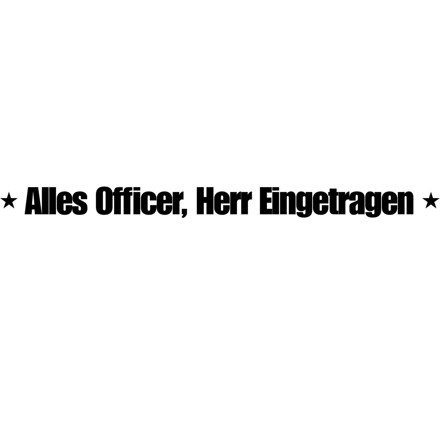 Alles Officer | Heckscheibensticker