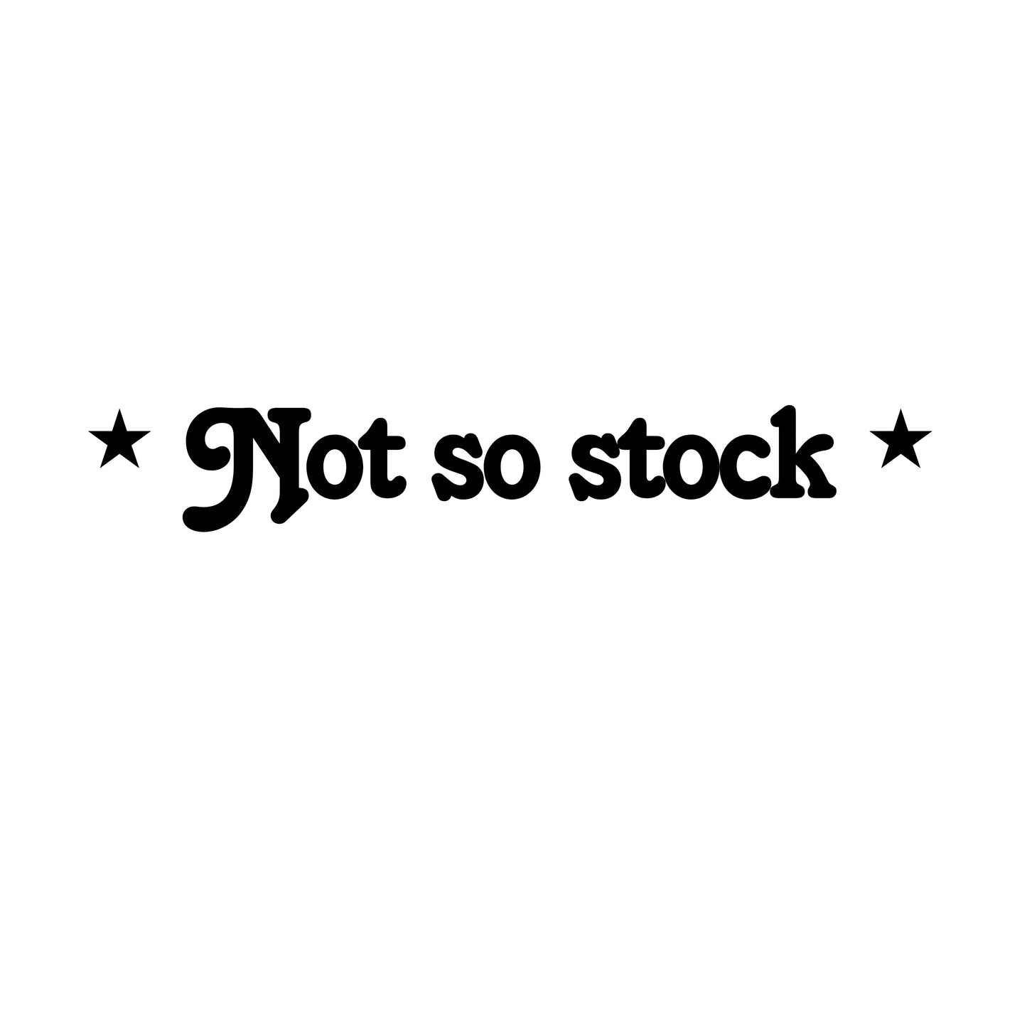 Not so stock | Heckscheibensticker