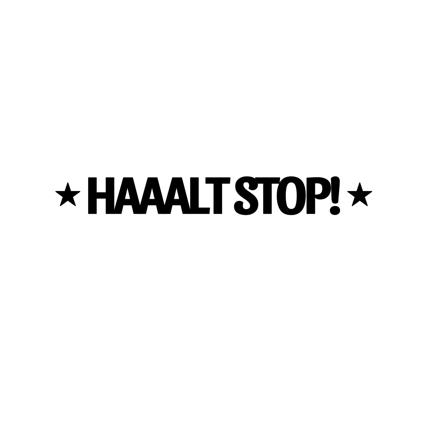 Haaalt Stop! | Heckscheibensticker